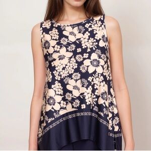 Johnny Was Bee Active Swing Tank Handkerchief Hem Large NEW 1475